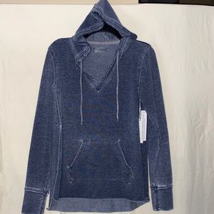 SUNDAYS TWO Faded Hoodie Sweatshirt Thumbholes